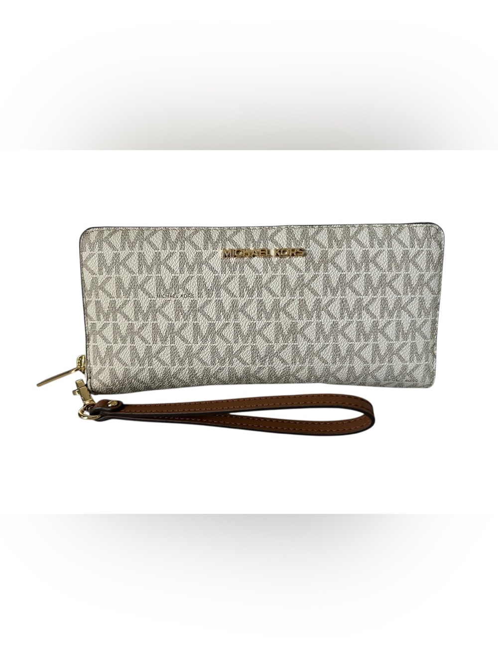 Michael Kors Jet Set Travel Continental Wallet Vanilla EUC